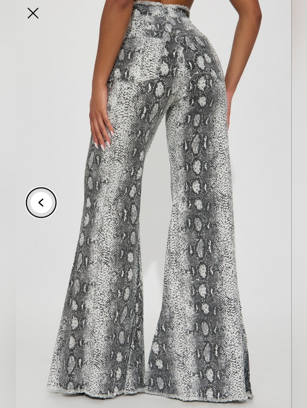 Fashion Nova Womens Rhinestone Snake-Print Jeans Set - Picture 4 of 7